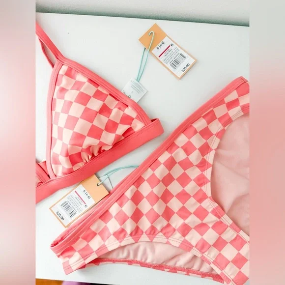 NWT Kona Sol Checkered Bikini - Picture 3 of 6